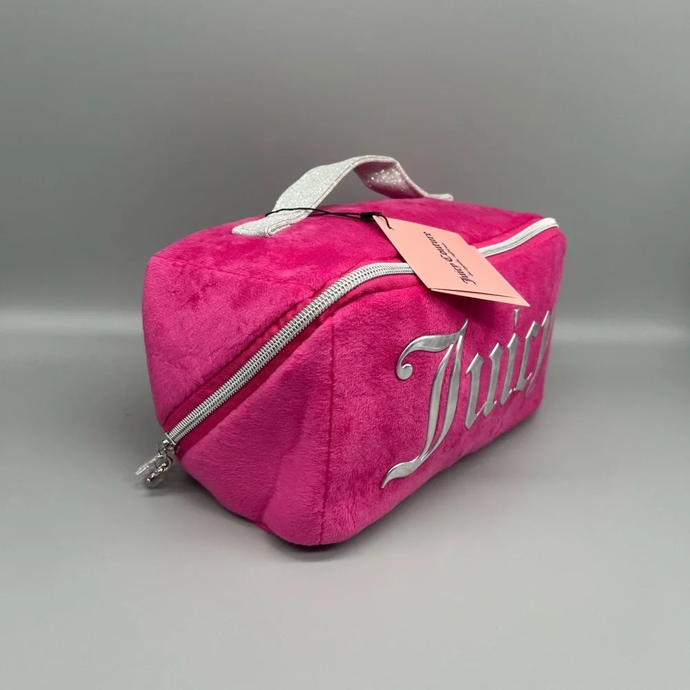 Juicy couture pink velour cosmetics bag